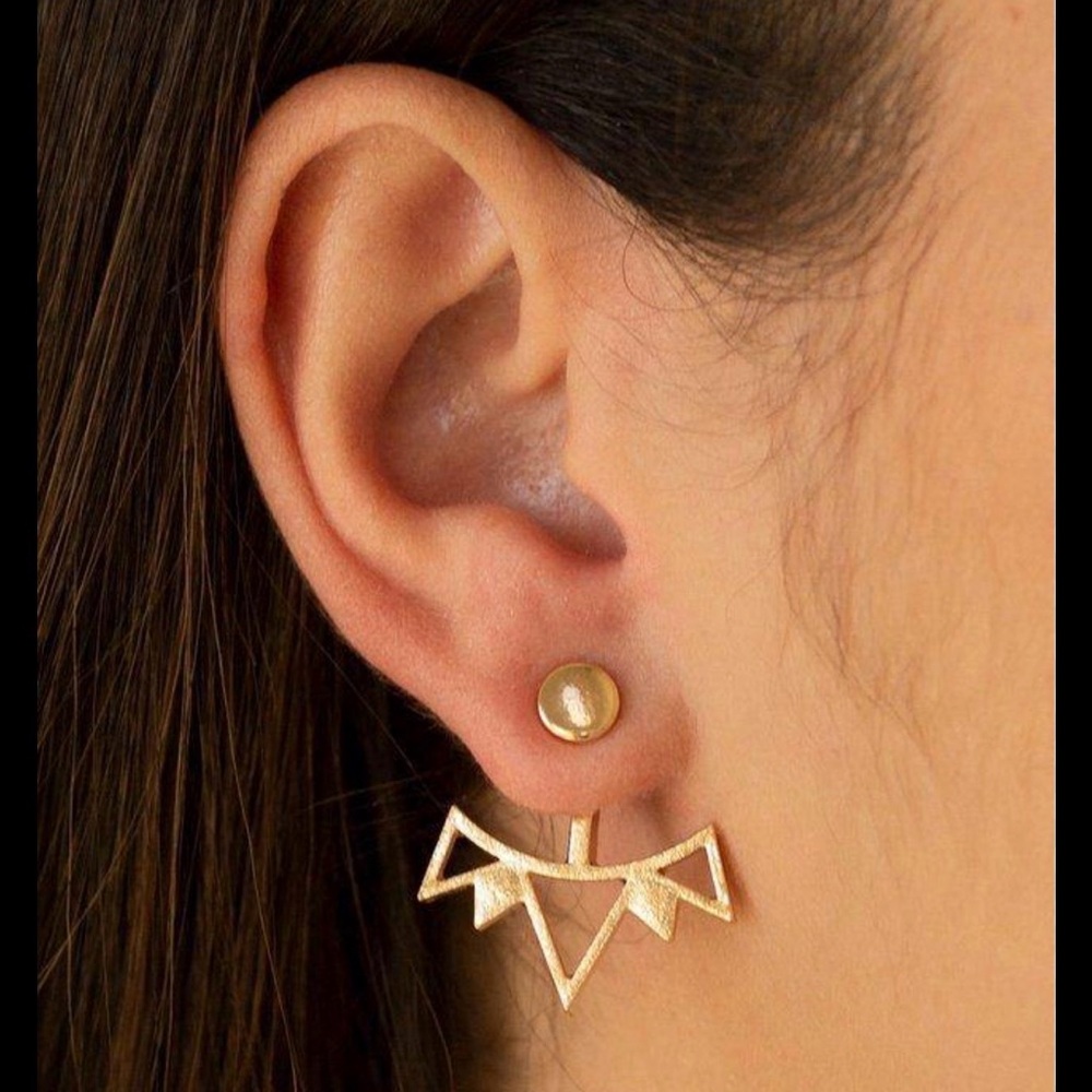 “Like a Flash” Gold Geometric Geometric Earrings